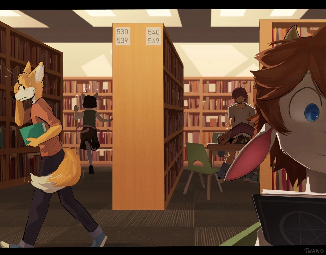 Quiet Library porn comic picture 17