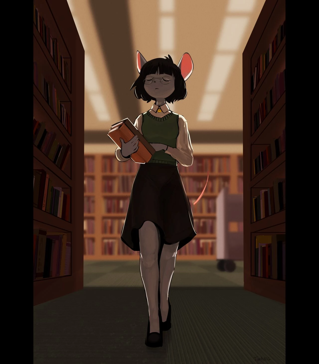 Quiet Library porn comic picture 5