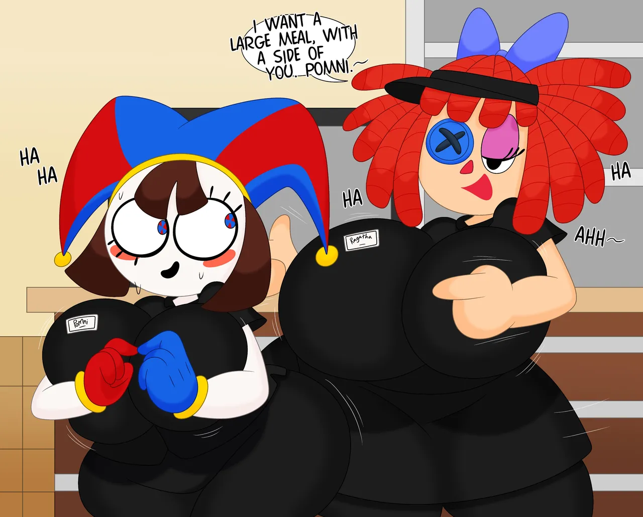 Ragatha x Pomni porn comic picture 2