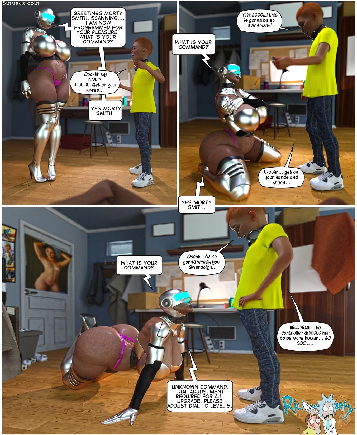 Rambot Morty porn comic picture 3