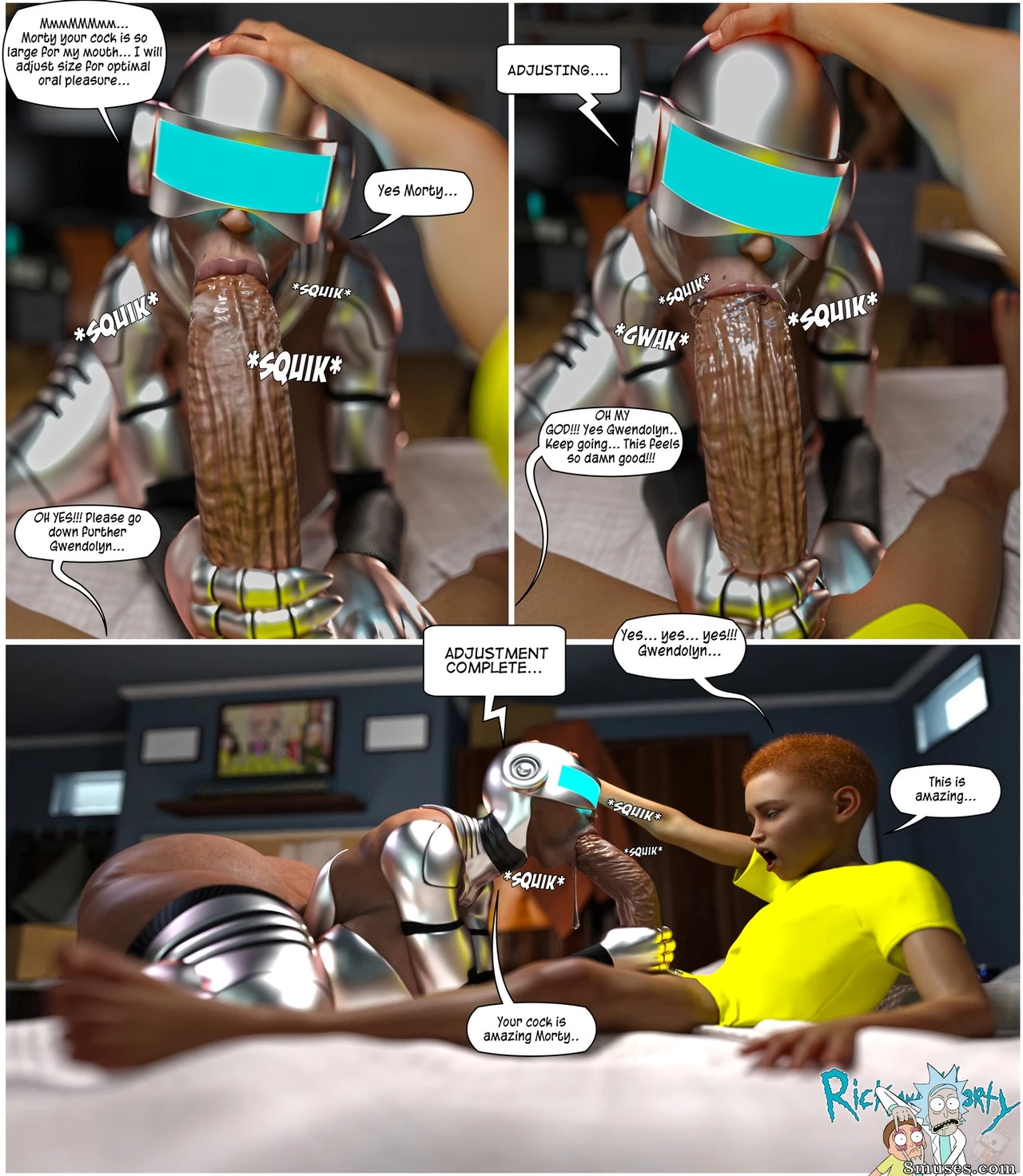 Rambot Morty porn comic picture 7