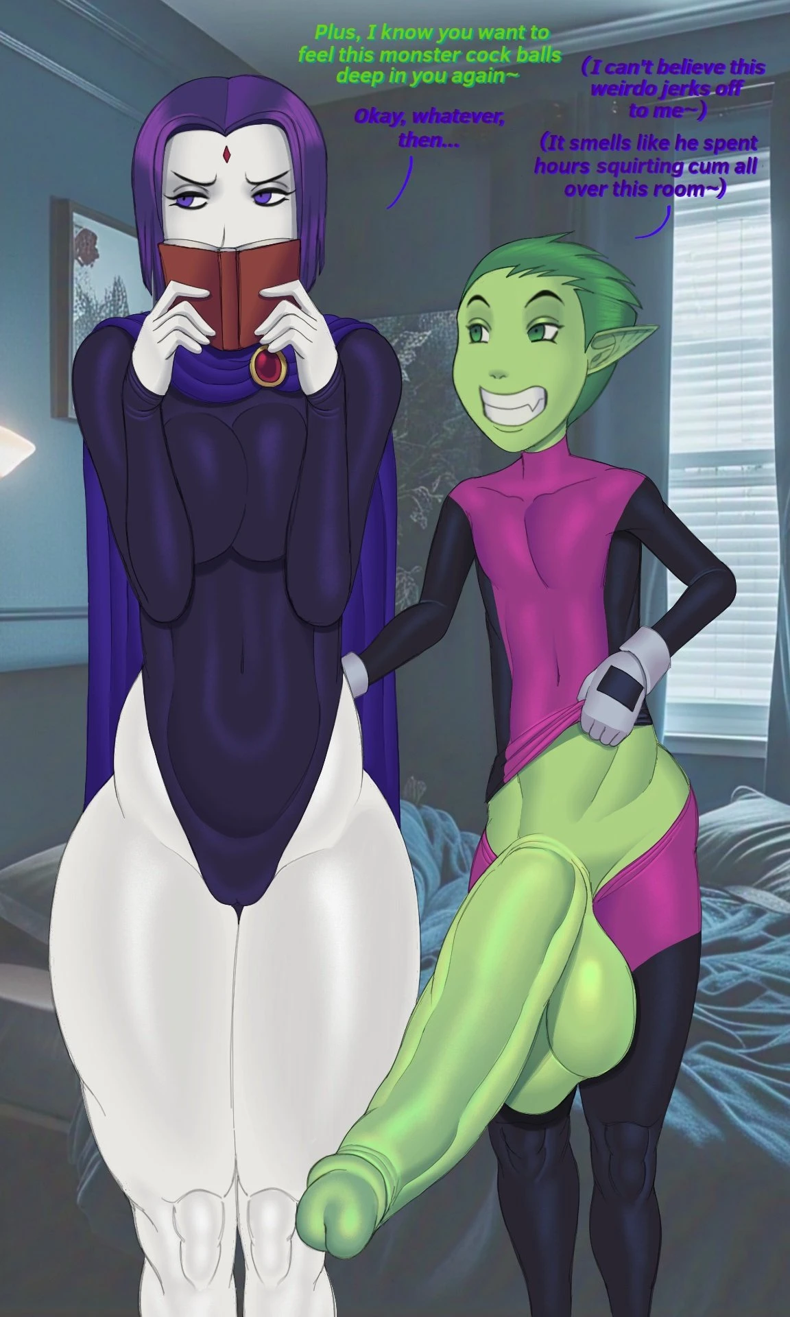 Raven x Beast Boy porn comic picture 2
