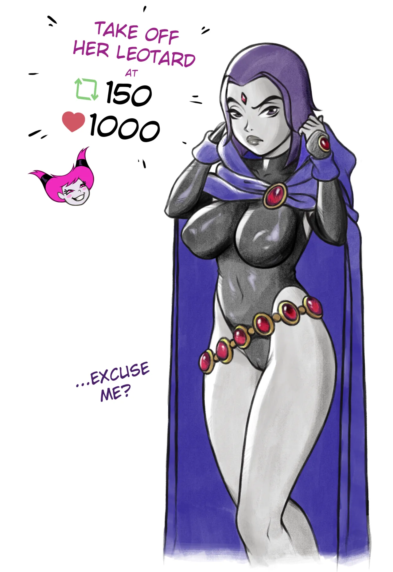 Raven's stripgame porn comic picture 1