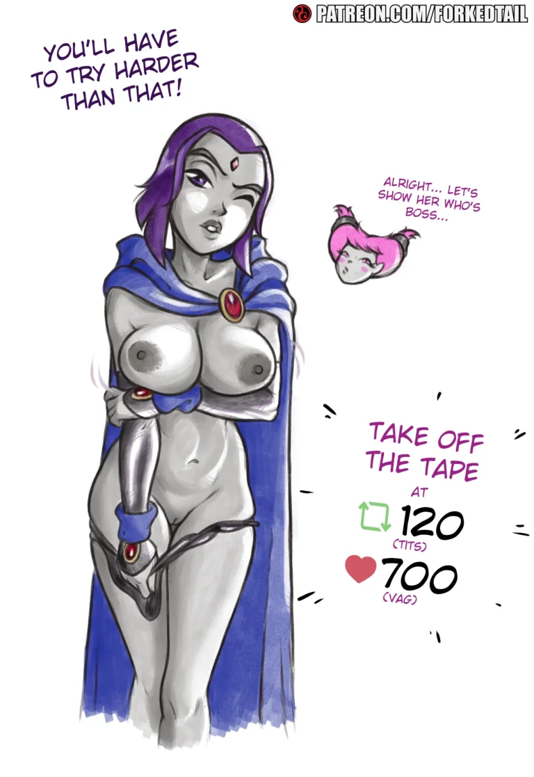 Raven's stripgame porn comic picture 3