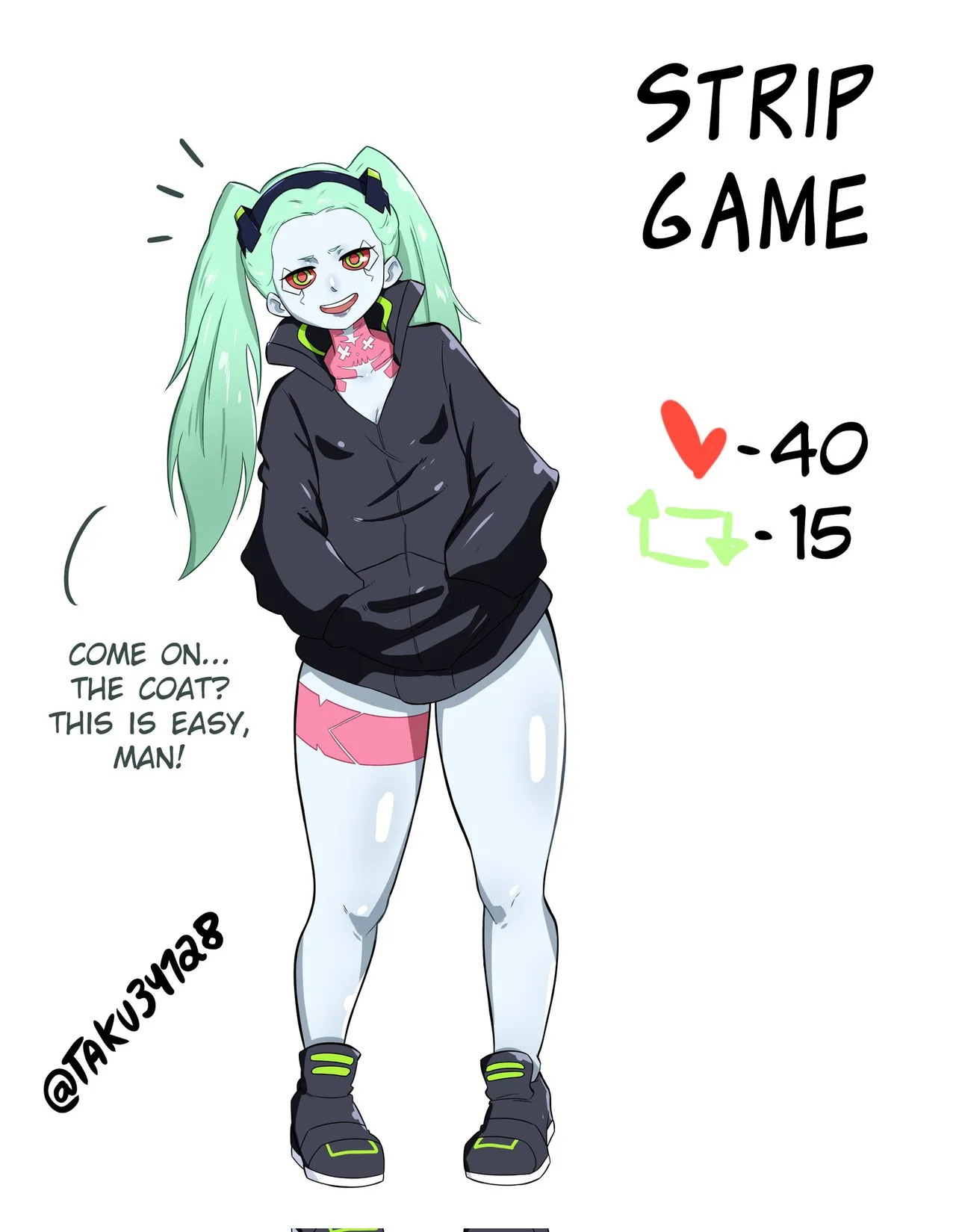 Rebecca Strip Game porn comic picture 1