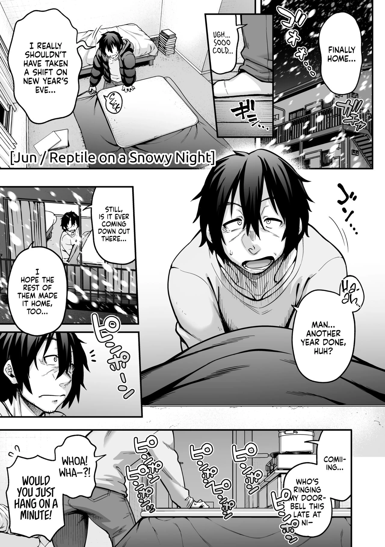 Reptile on a Snowy Night | Yukifuru Yoru no Reptile porn comic picture 1