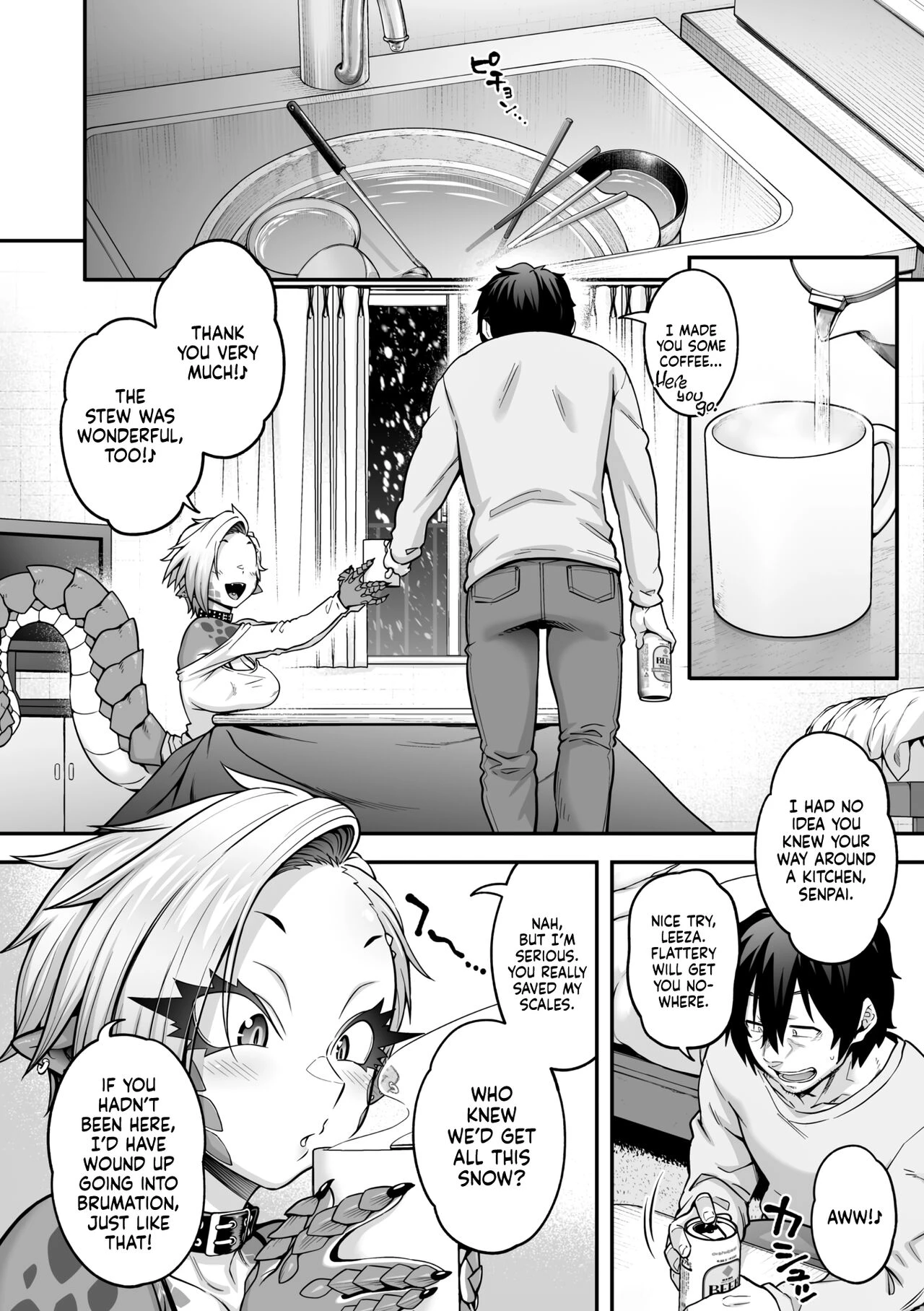 Reptile on a Snowy Night | Yukifuru Yoru no Reptile porn comic picture 4