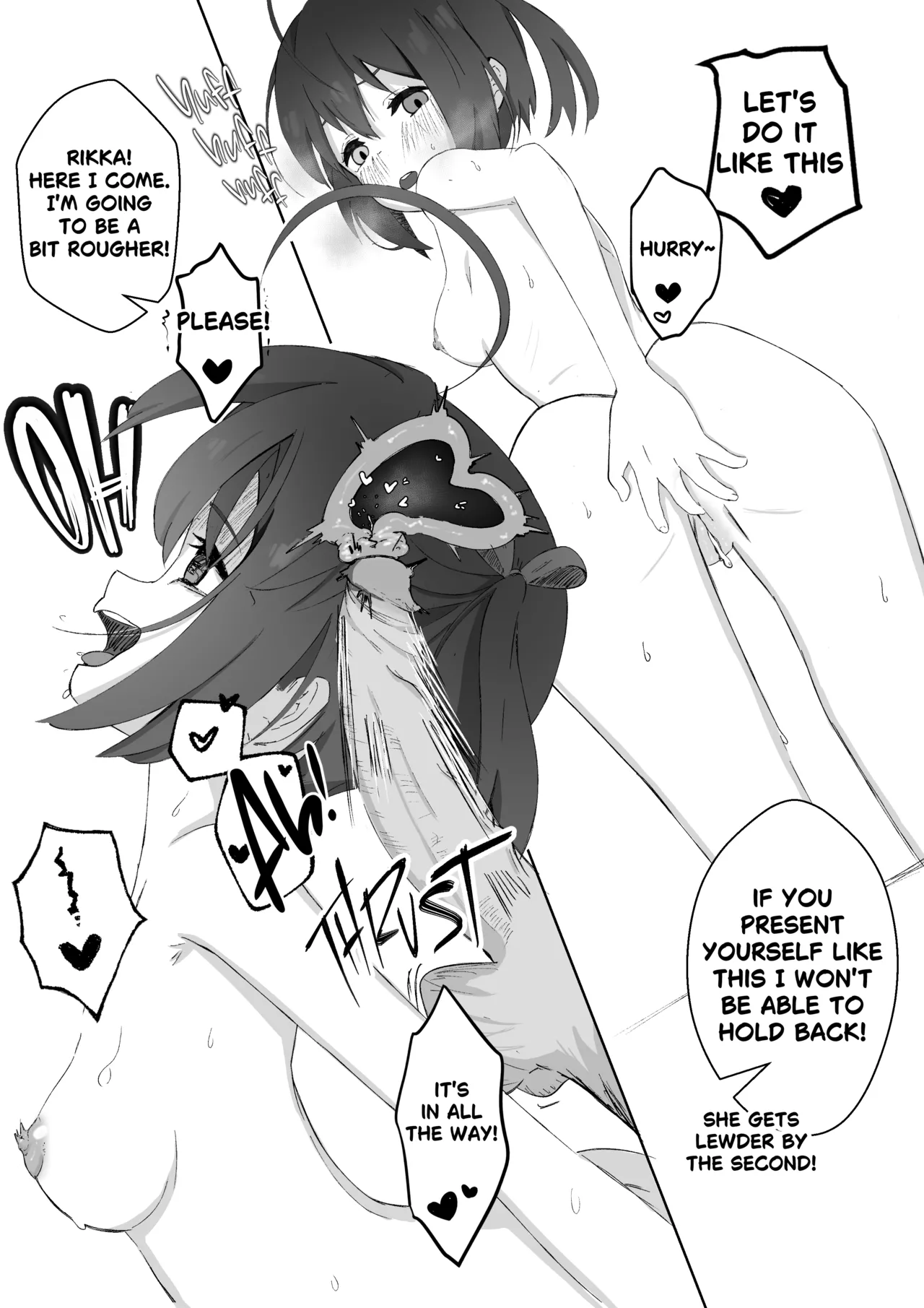 Rikka's surprise attack porn comic picture 25