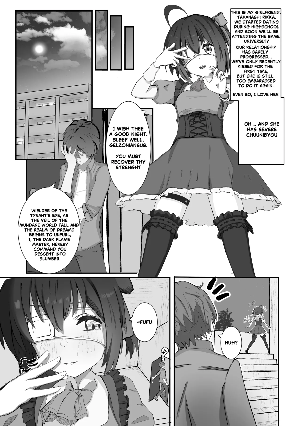 Rikka's surprise attack porn comic picture 3