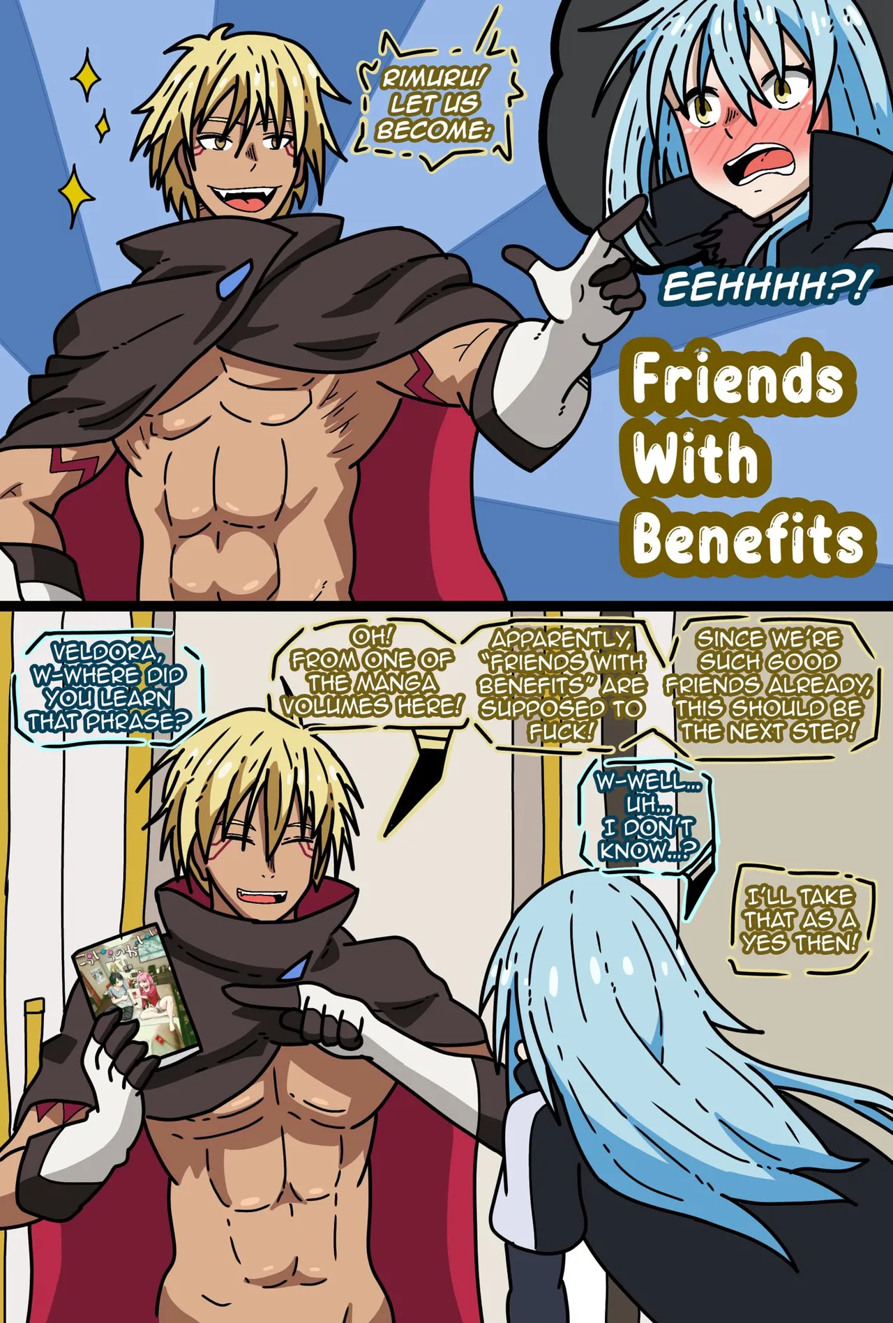 Rimuru and Veldora becoming Friends with Benefits porn comic picture 1