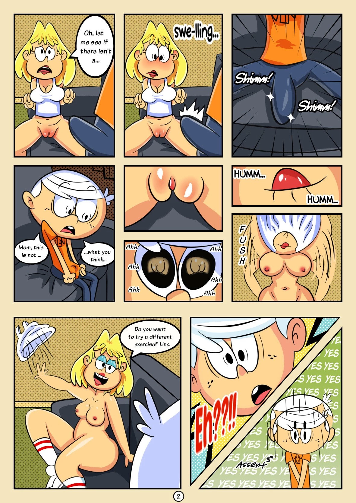 Rita and Lincoln's Exercise porn comic picture 2