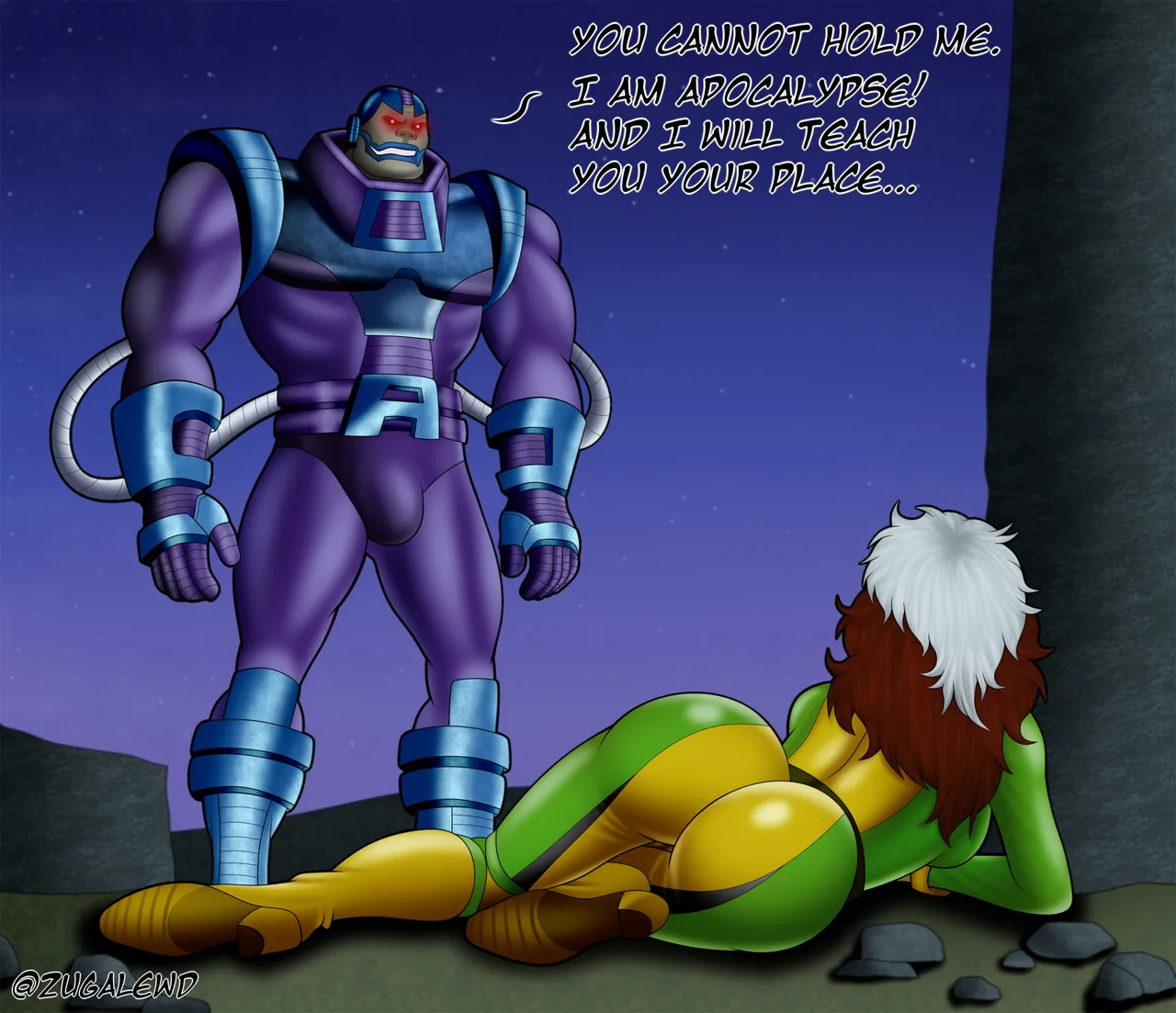 Rogue vs Apocalypse porn comic picture 1