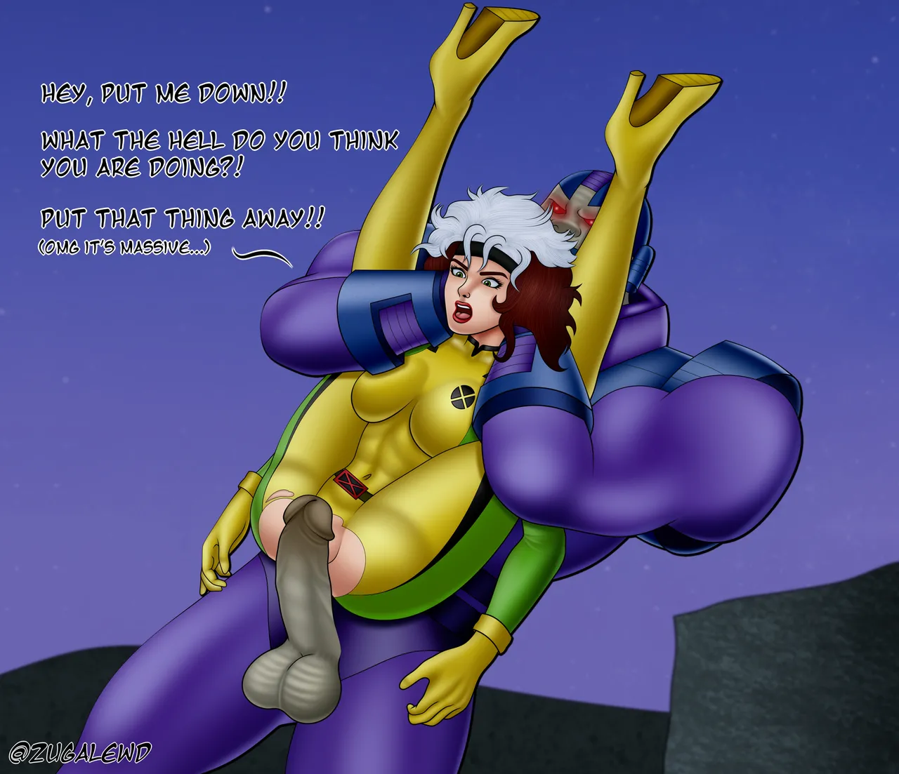 Rogue vs Apocalypse porn comic picture 5