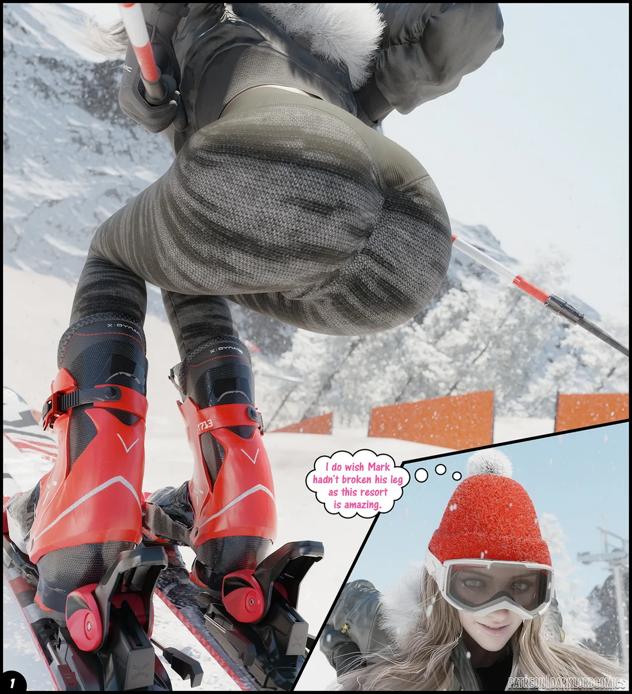 Rose Goes Skiing porn comic picture 2