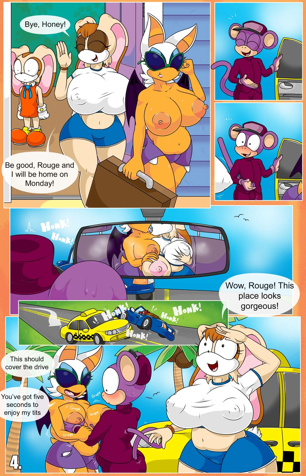 Rouge and Vanilla in: Scissors Resort porn comic picture 6
