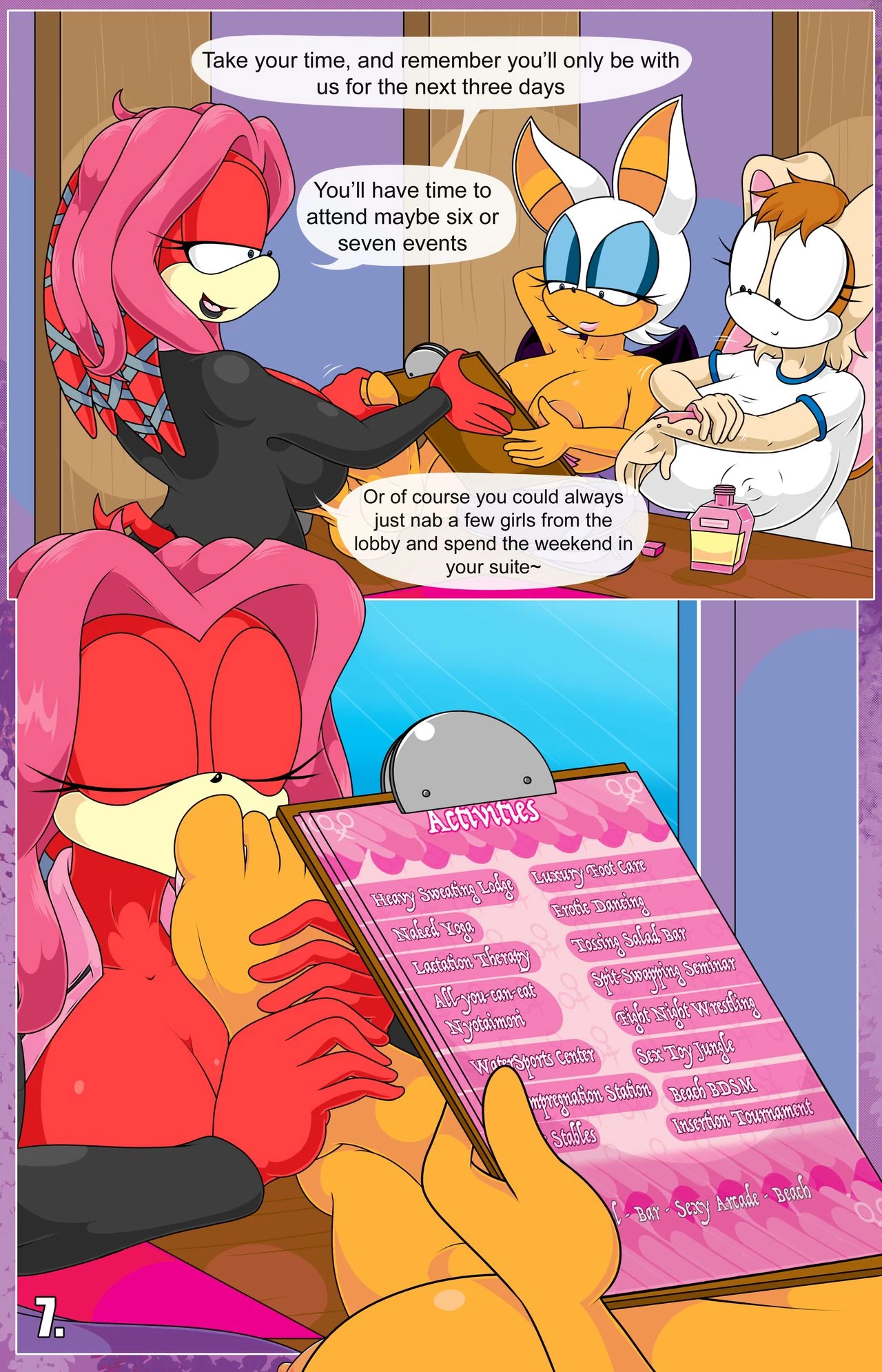 Rouge and Vanilla in: Scissors Resort porn comic picture 9