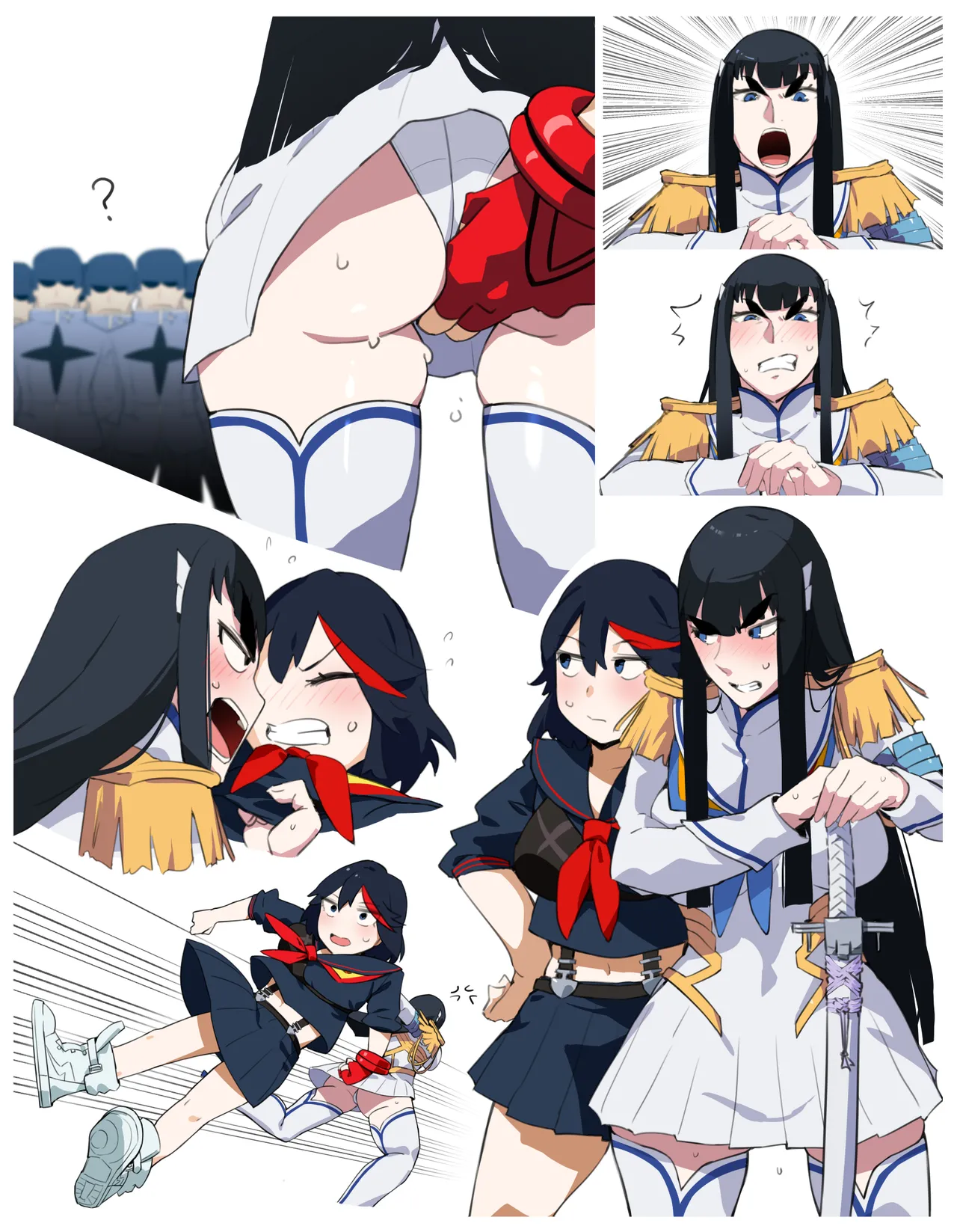 Ryuuko Mato x Satsuki Kiryuuin porn comic picture 9
