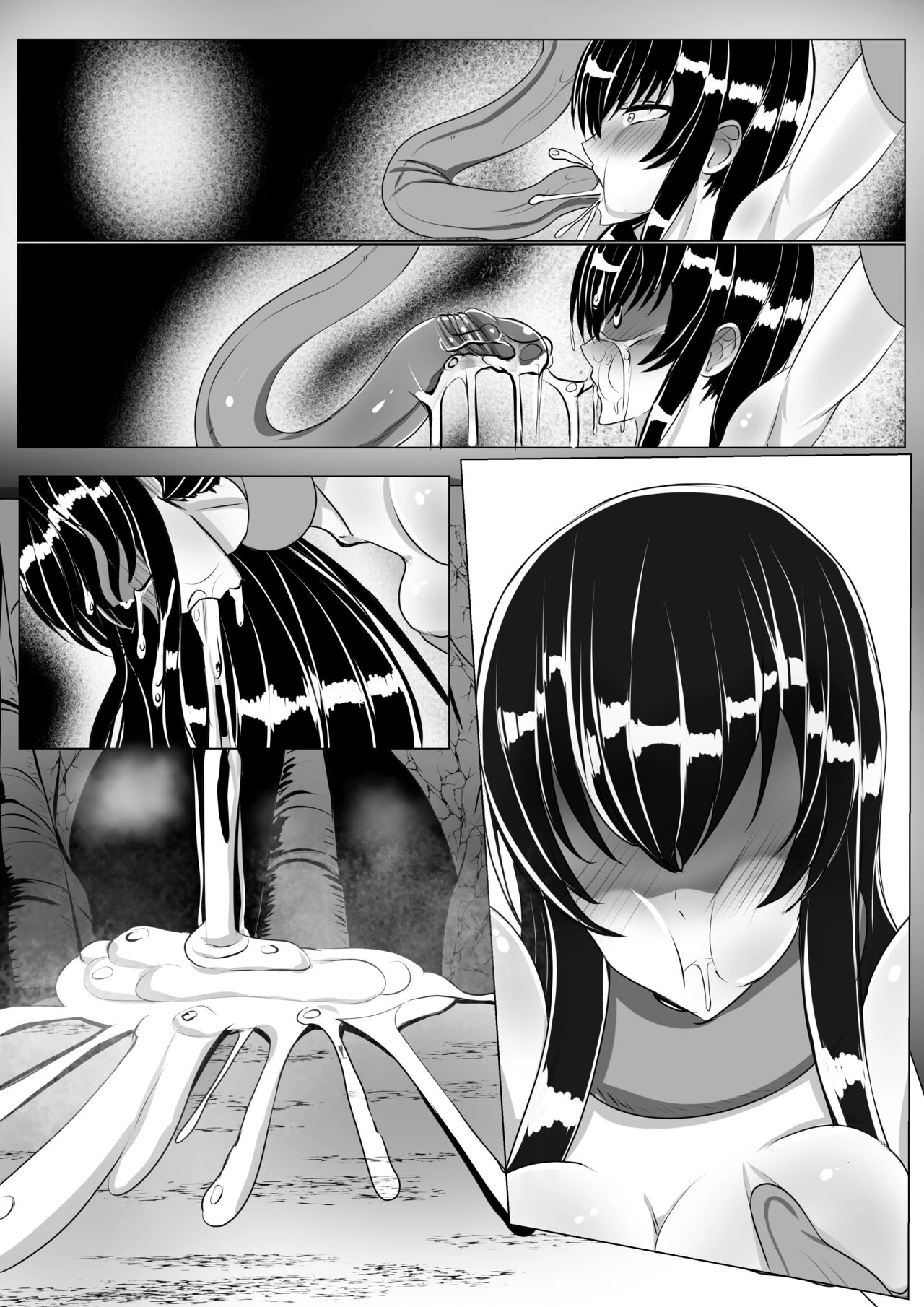 Saeko dominated by a tentacled enemy porn comic picture 5