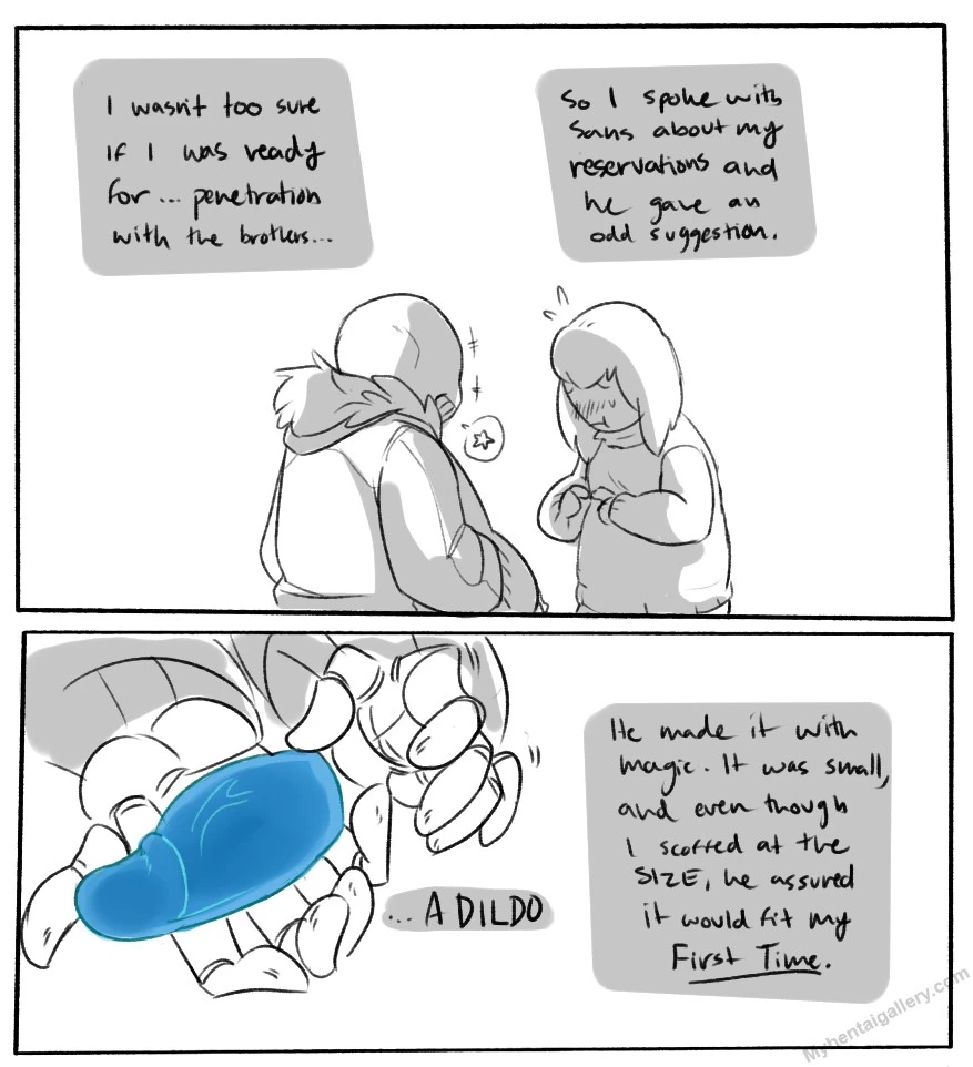Sans' Dildo porn comic picture 1