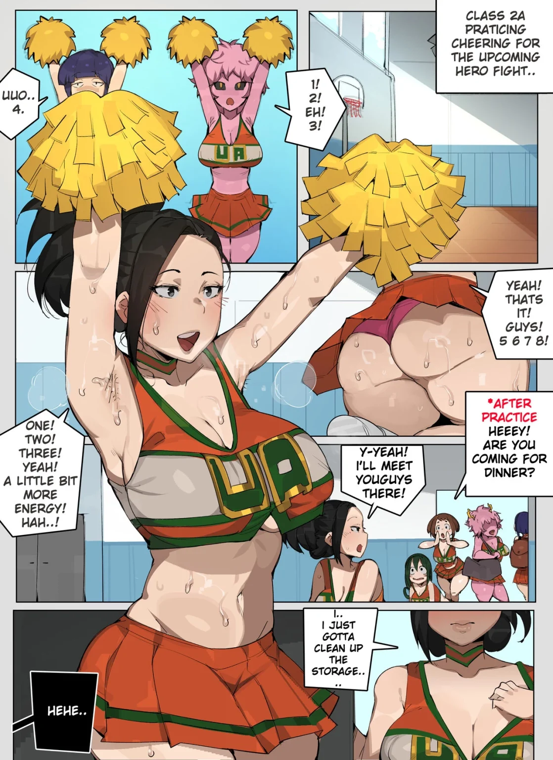 Secret Cheerleading Practice porn comic picture 1