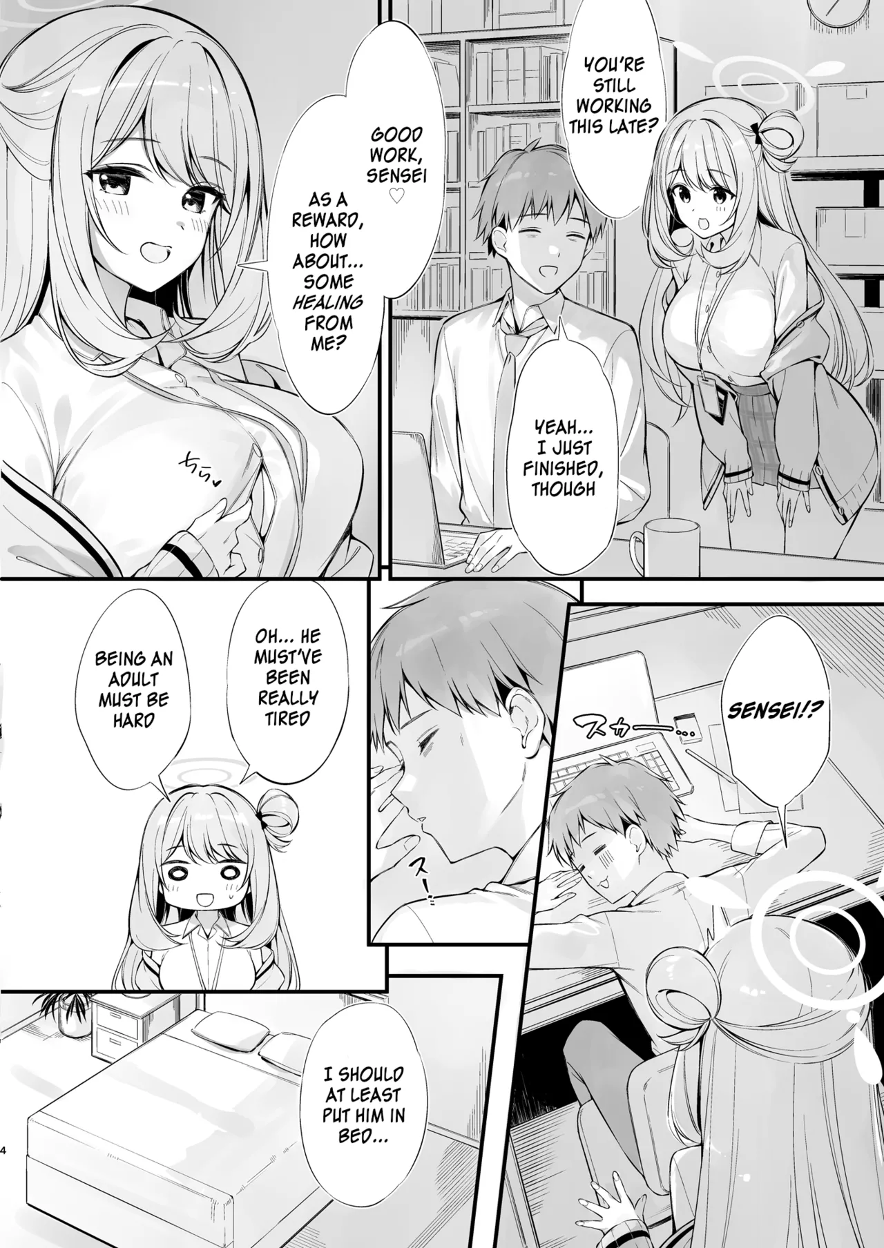 Sensei, are you sleeping? May I assault you? | Sensei, Nechattan desu ka? Osocchattemo Ii desu ka? porn comic picture 3