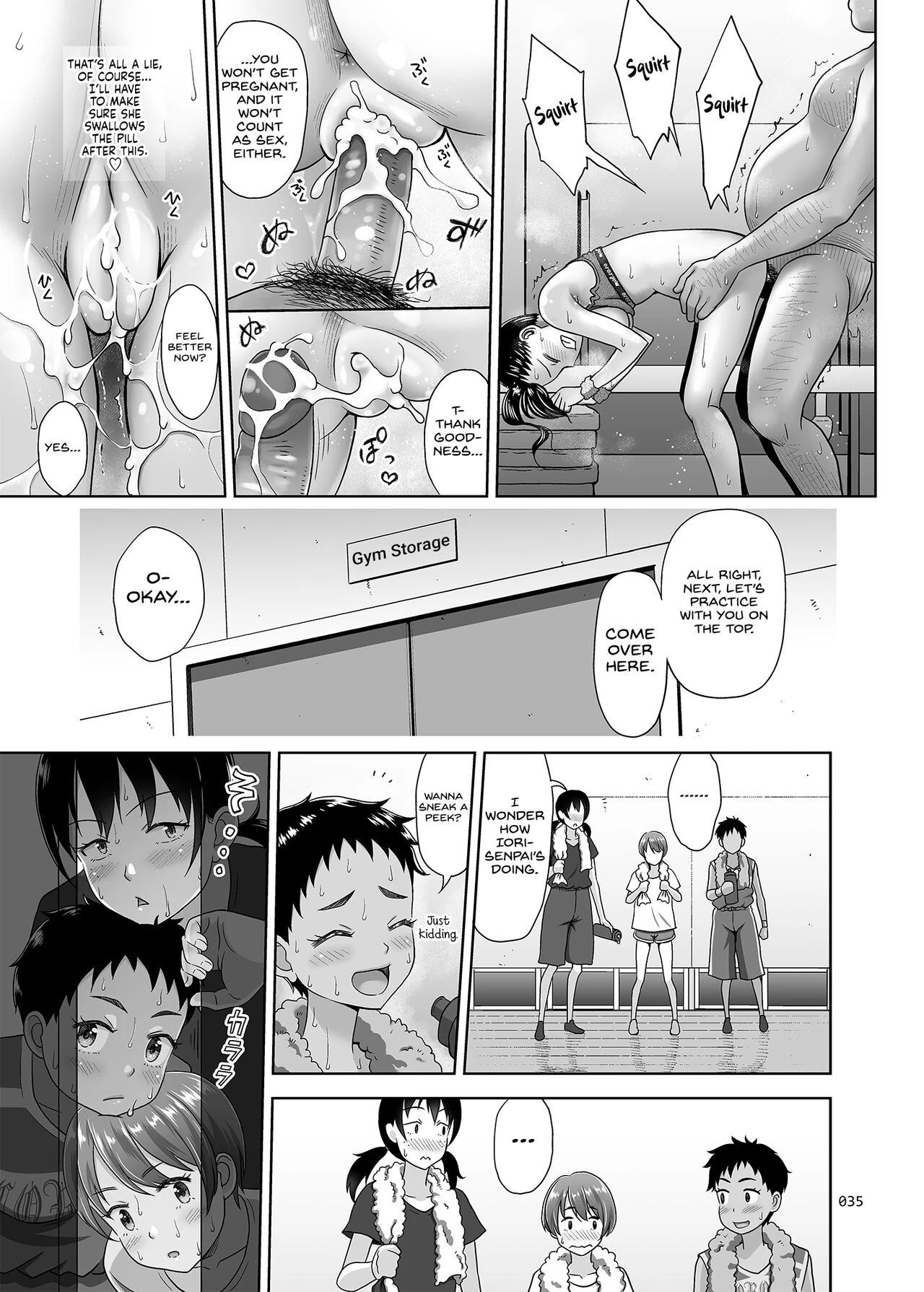 Sex Instructor 3 | Seishidouin no Oshigoto 3 Mushiatsui Taiiku Souko de Iron na Renshuu o Shitemitara Asedaku ni Natta porn comic picture 34