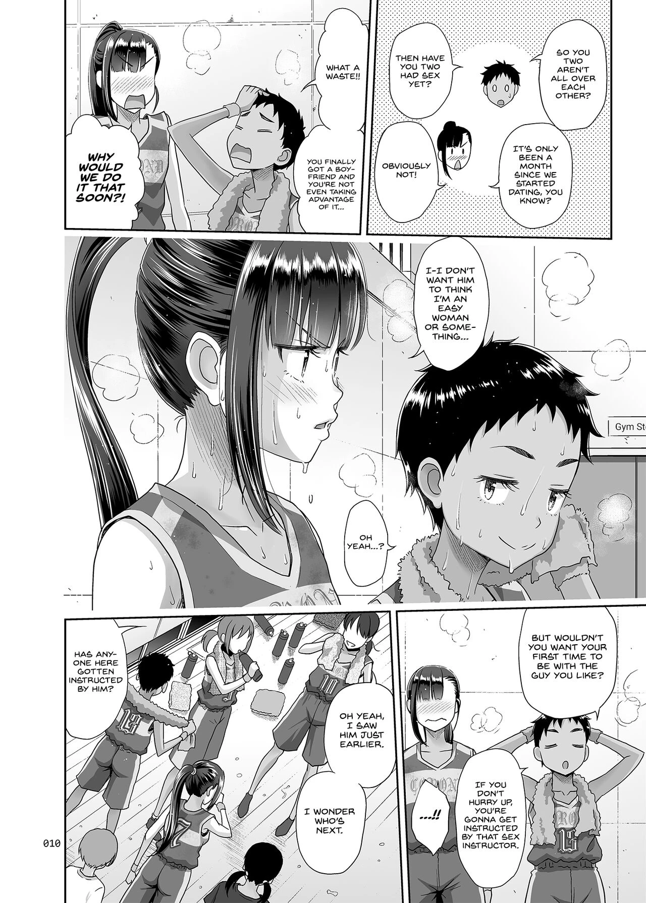 Sex Instructor 3 | Seishidouin no Oshigoto 3 Mushiatsui Taiiku Souko de Iron na Renshuu o Shitemitara Asedaku ni Natta porn comic picture 9