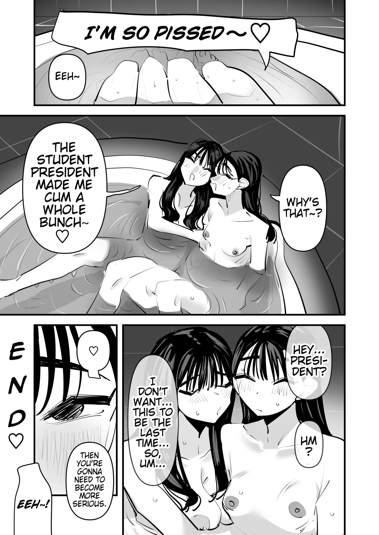 She's Crazy Good at Yuri Sex Despite Being the Student President and it Seriously Pisses Me Off | Iincho no Kuse ni Yuri Sex Chou Umakute Maji Mukatsuku porn comic picture 38