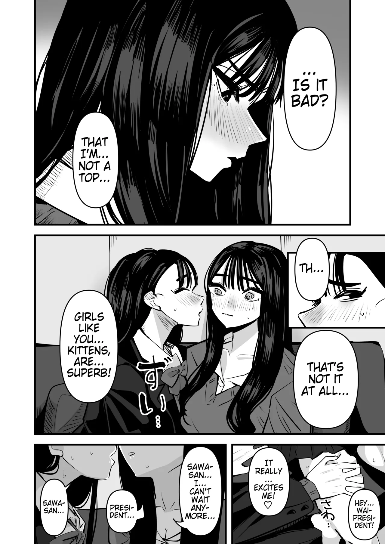 She's Crazy Good at Yuri Sex Despite Being the Student President and it Seriously Pisses Me Off | Iincho no Kuse ni Yuri Sex Chou Umakute Maji Mukatsuku porn comic picture 5