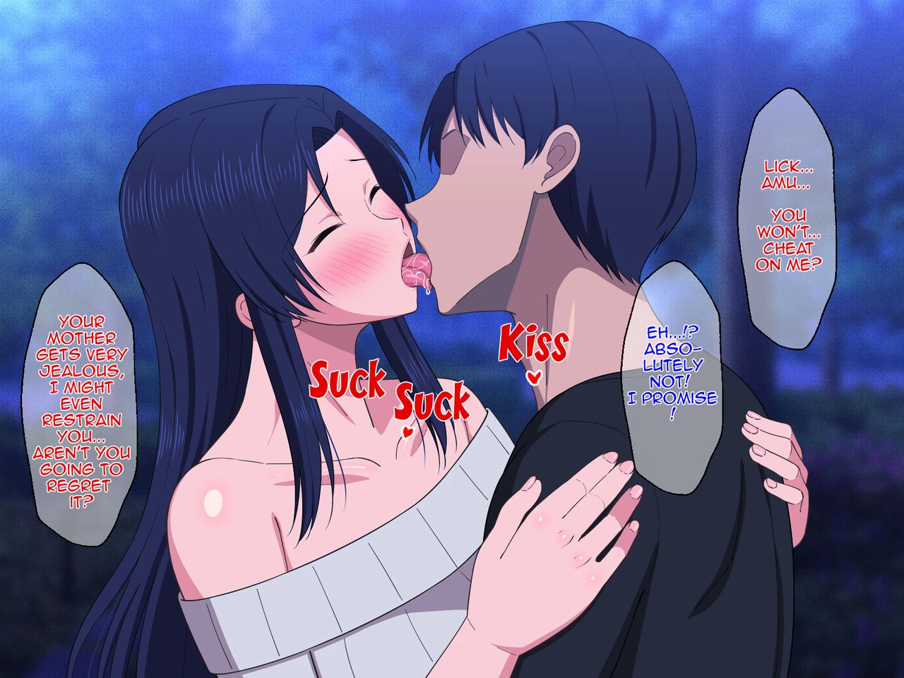 Shigoto Ningen de Kibishikatta Hahaoya wa Musuko to no Kinshin Koubi de Midara ni Aeide Jusei Suru|Strict Workaholic Mother is Gasping L porn comic picture 128