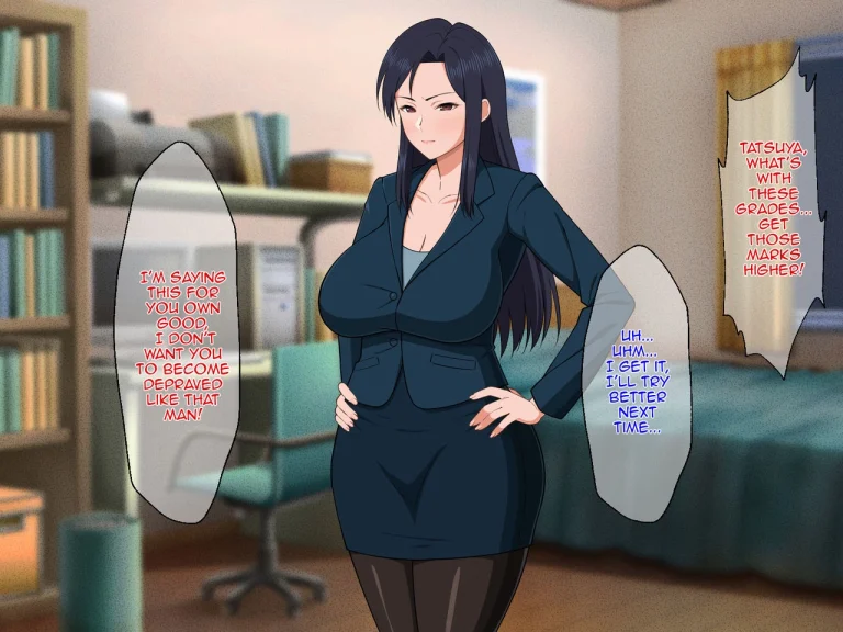 Shigoto Ningen de Kibishikatta Hahaoya wa Musuko to no Kinshin Koubi de Midara ni Aeide Jusei Suru|Strict Workaholic Mother is Gasping L porn comic picture 3