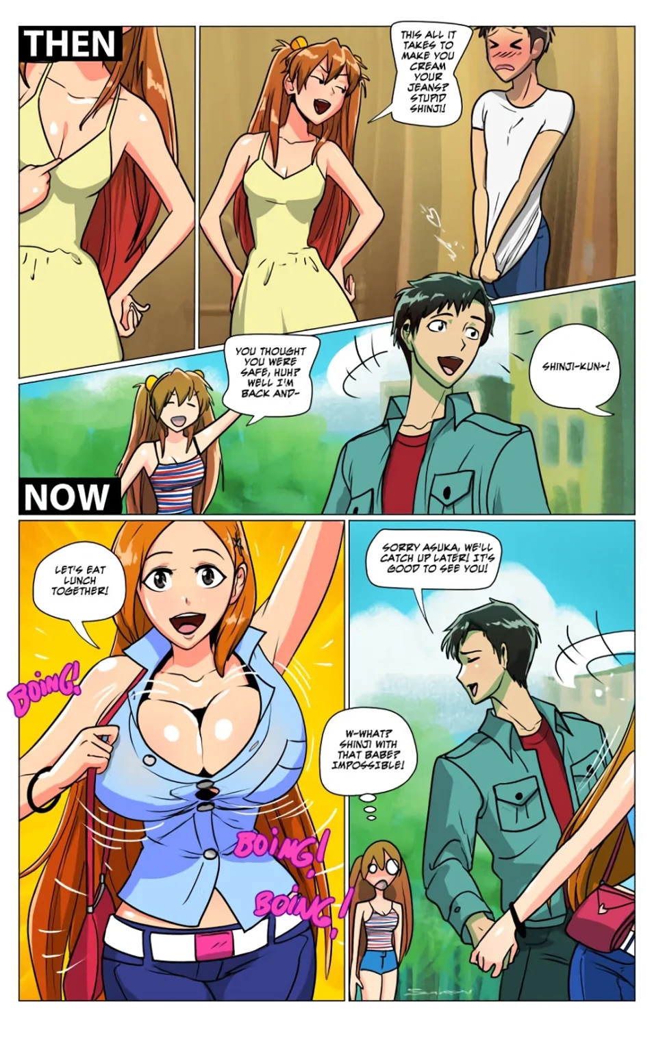 Shinji Asuka and Orihime porn comic picture 1
