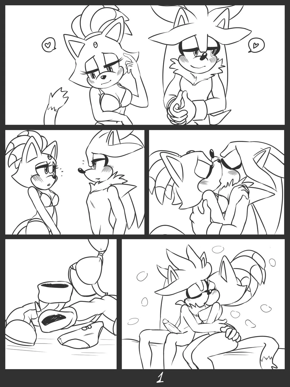 Silver and Blaze porn comic picture 1