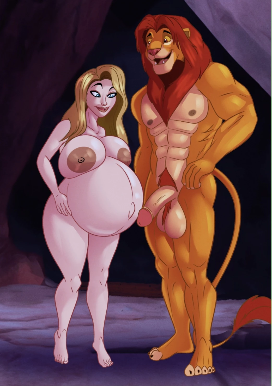 Simba also impregnation with human girl porn comic picture 3