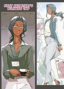 Sissy secretary business trip | Mesu Seinen Hisho porn comic picture 1