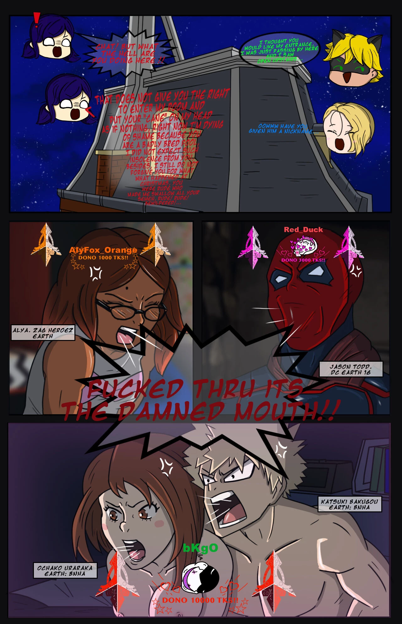 Slumber party in another universe porn comic picture 10
