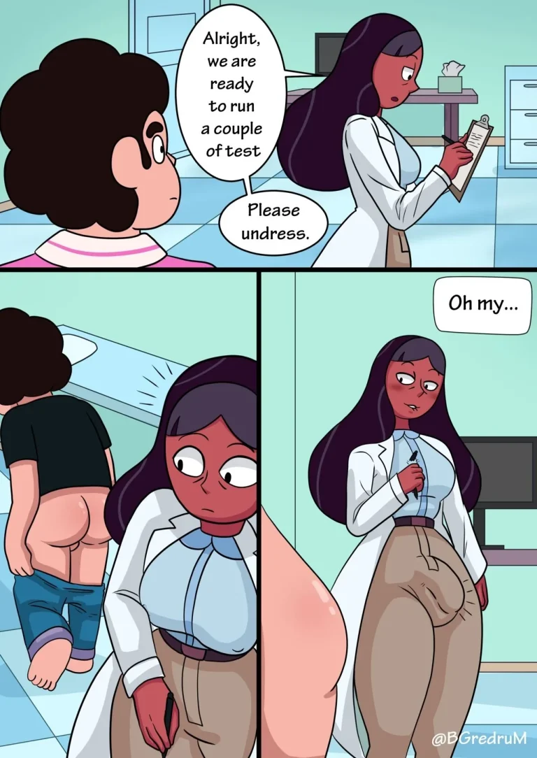 Steven's Exam porn comic picture 2