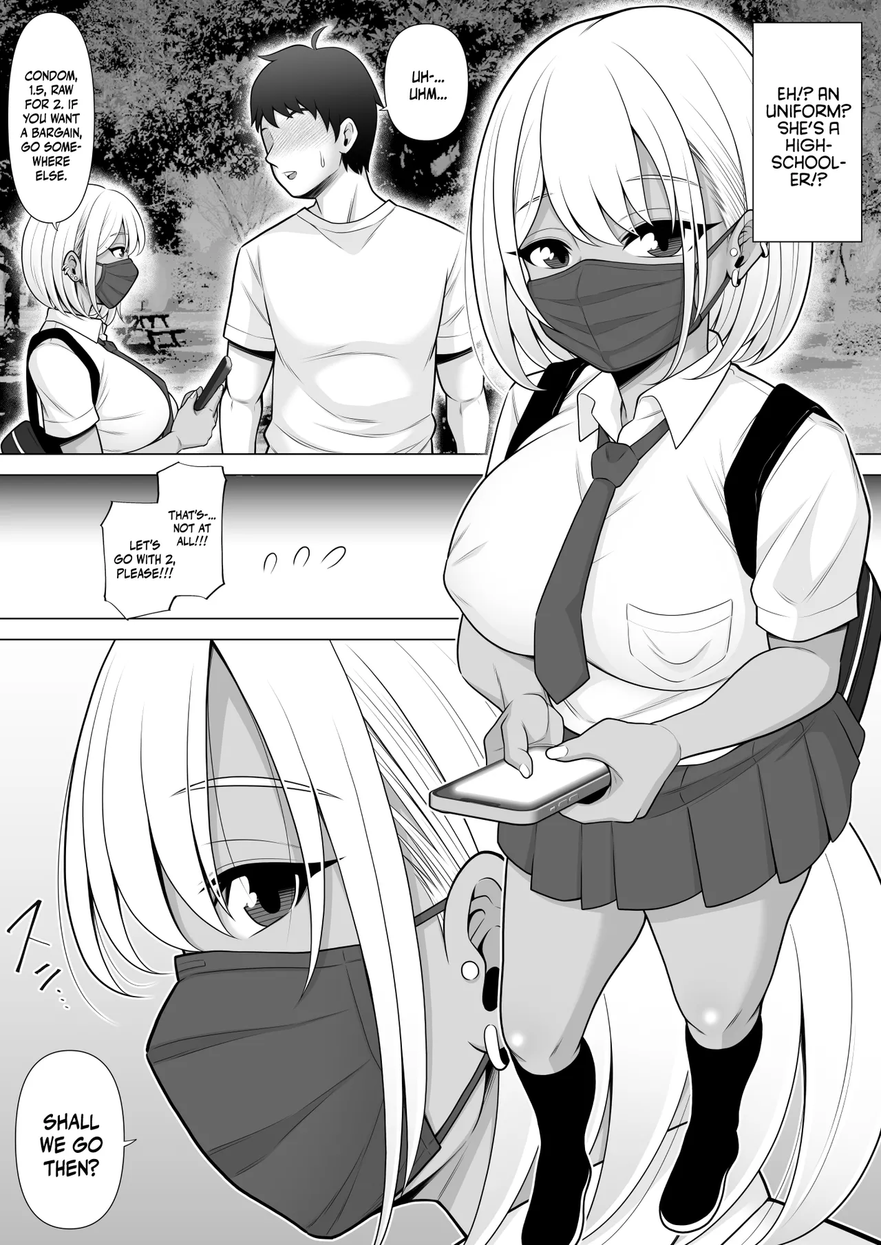 Story About How I Hired And Creampied A Black Gal From A Famed Standing Girl Park | Uwasa no Tachinbo Kouen de Kuro Gal JK Katte Nama Nakadashi Shita Hanashi porn comic picture 6