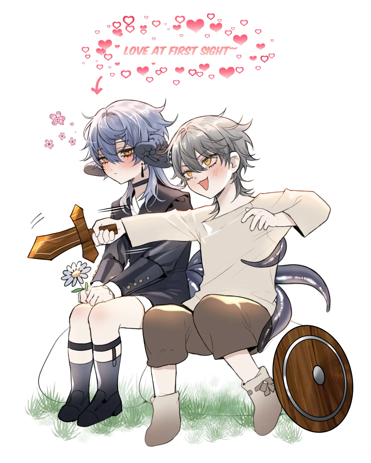 Sunday x Caelus/ Demon King x Knight AU porn comic picture 11
