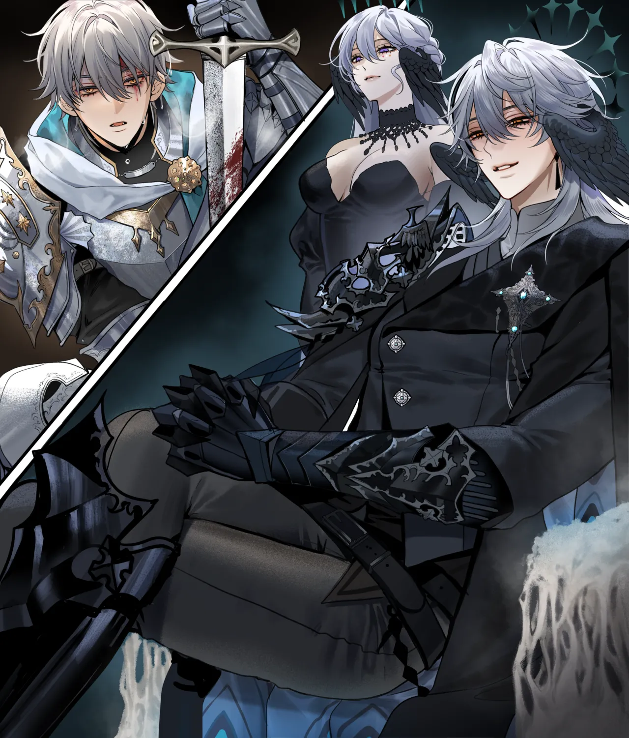 Sunday x Caelus/ Demon King x Knight AU porn comic picture 24