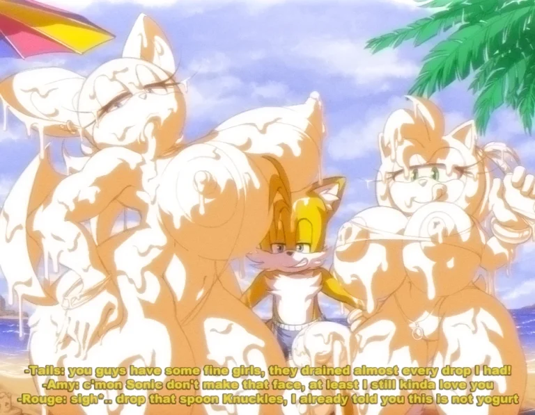Tails x Rouge the bat x amy rose ( uncensored) porn comic picture 3