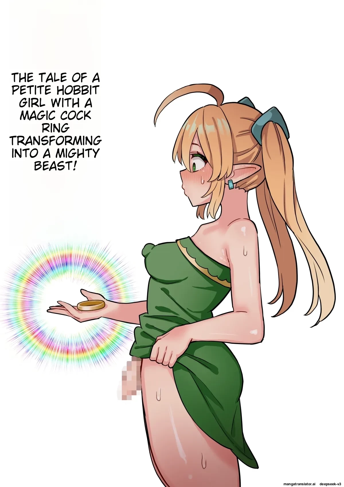Tanshou Houkei Futanari Hobbit Shoujo ga Mahou no Yubiwa de Kyokon Seiyoku Monster ni naru Hanashi 1-3 porn comic picture 1