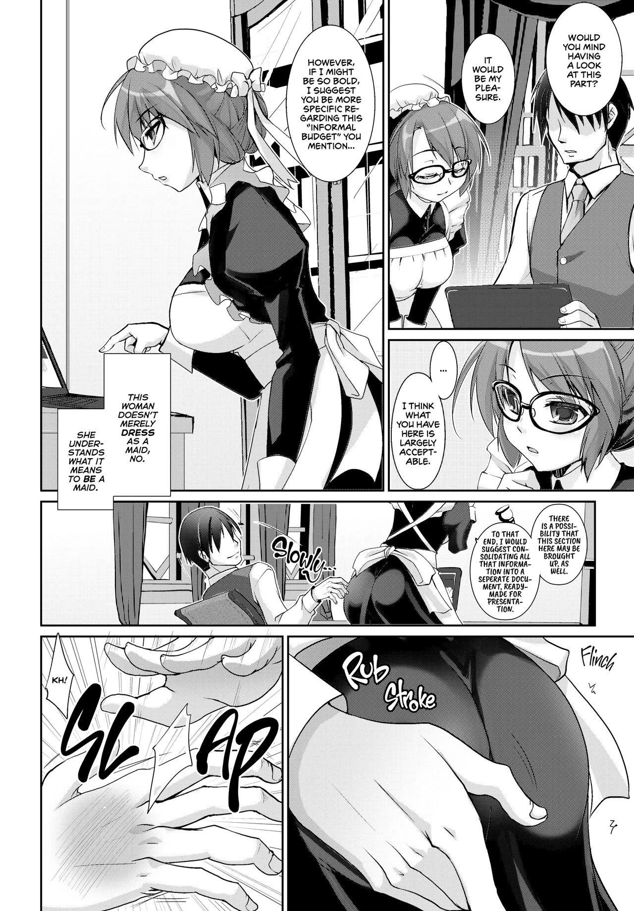 That Prim and Proper Maid Exterior Is Hiding Something Big... | Classical Maid wa Fuku no Shita ni Sukebe o Kiteiru Mono da -MasPet Emily- porn comic picture 3
