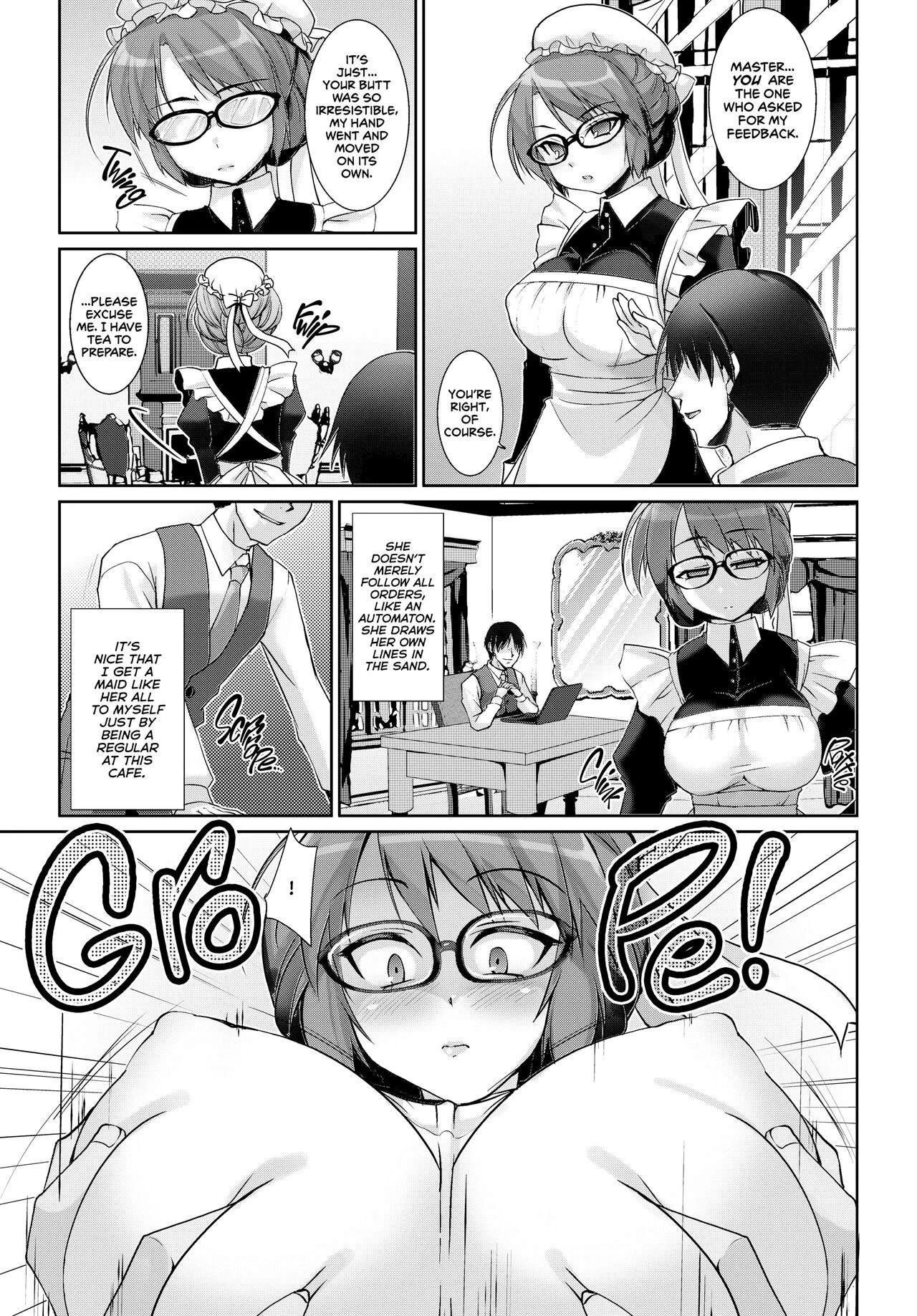 That Prim and Proper Maid Exterior Is Hiding Something Big... | Classical Maid wa Fuku no Shita ni Sukebe o Kiteiru Mono da -MasPet Emily- porn comic picture 4