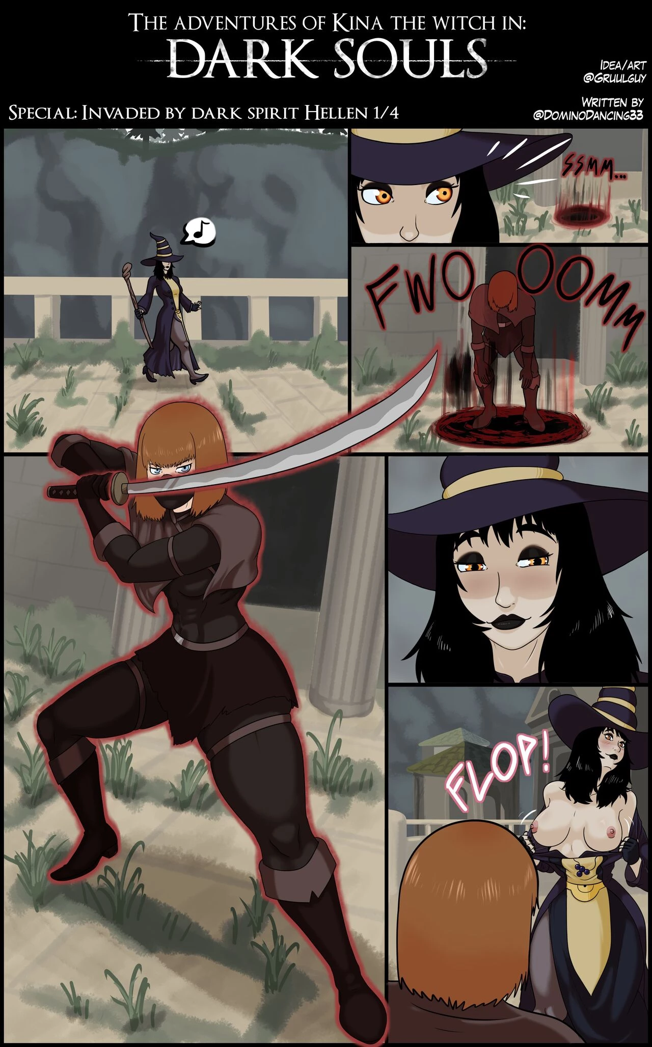 The adventures of Kina the Witch in Dark Souls porn comic picture 10