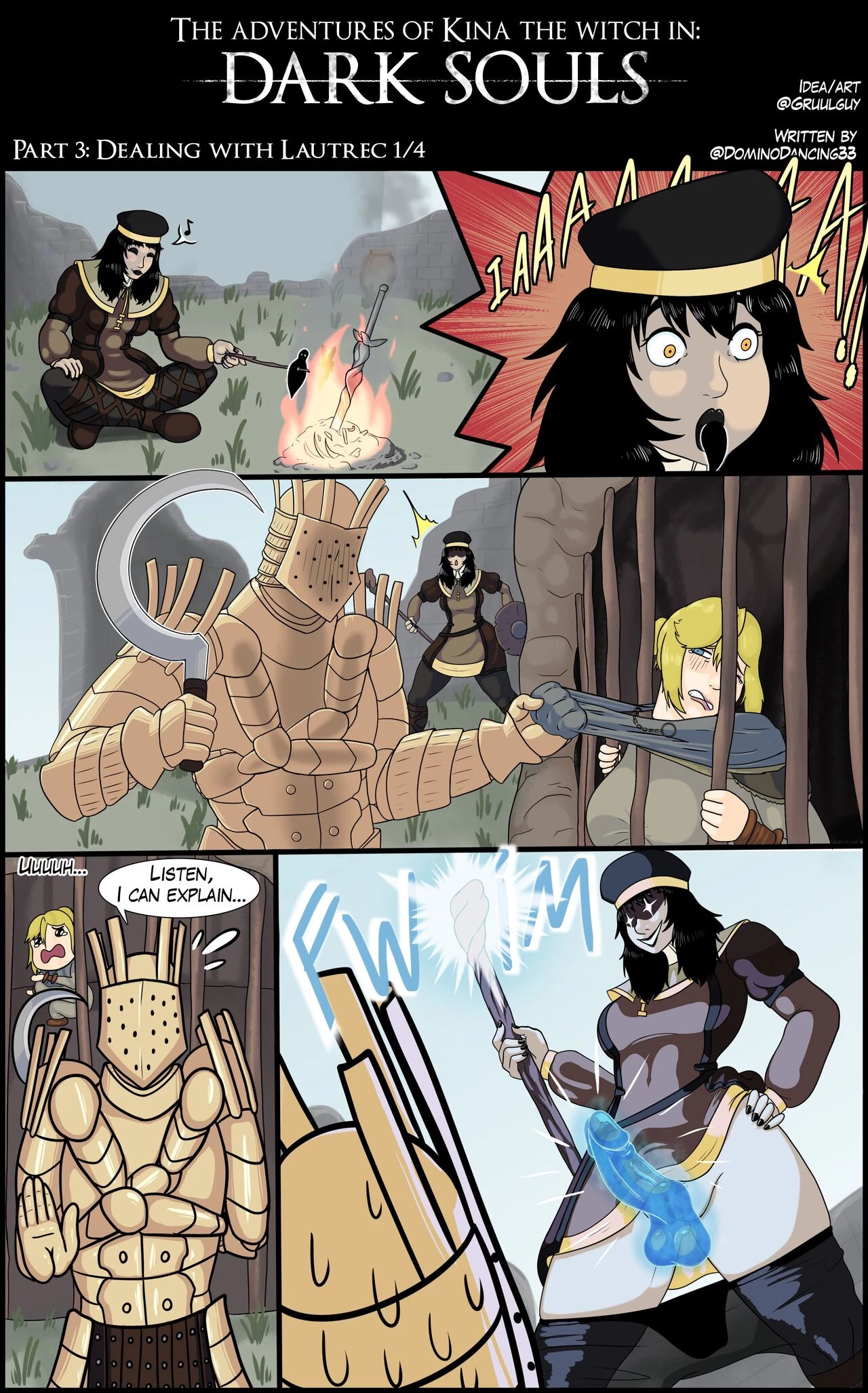 The adventures of Kina the Witch in Dark Souls porn comic picture 6