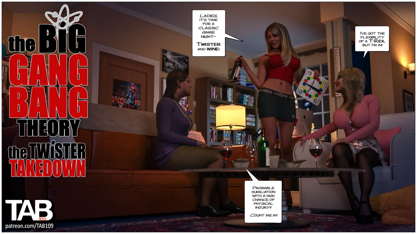 The Big Gang Bang Theory. The Twister Takedown porn comic picture 1