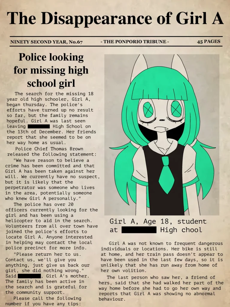 The Disappearance of Girl A porn comic picture 1