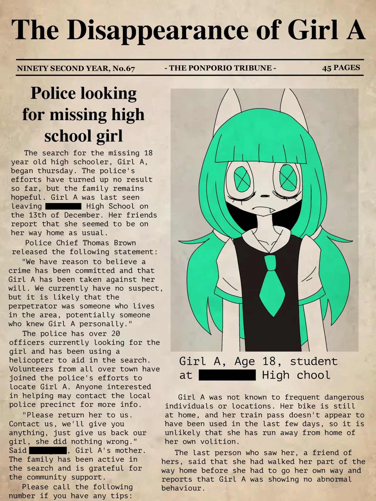 The Disappearance of Girl A porn comic picture 1