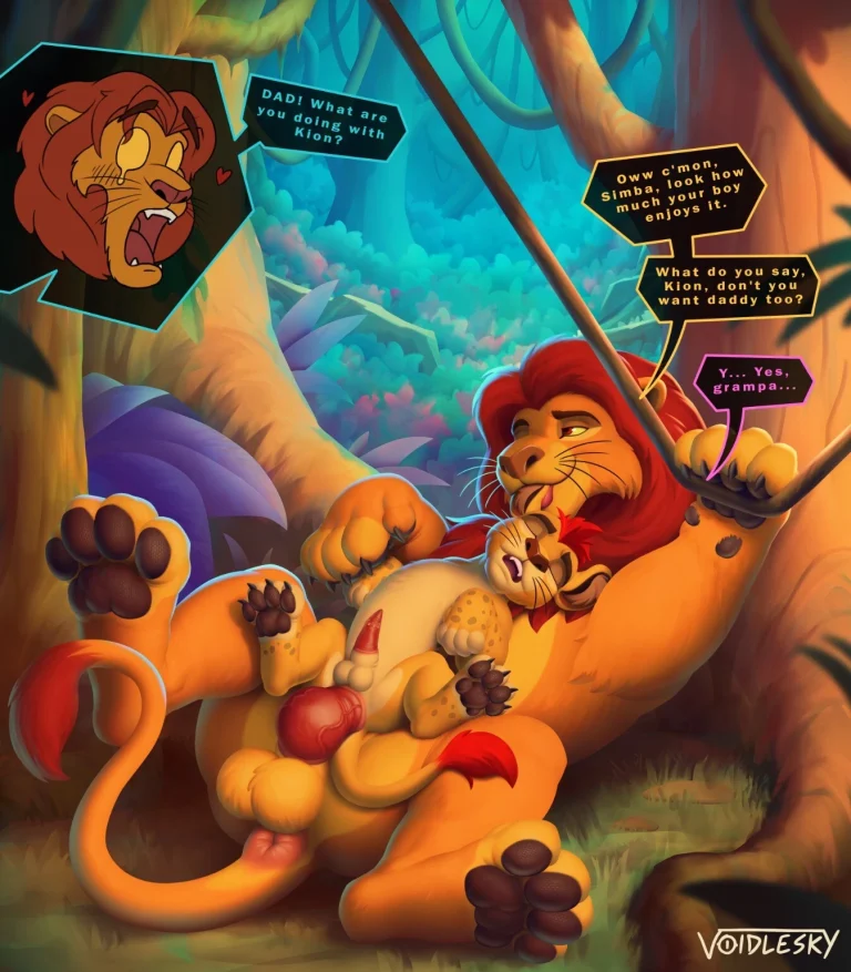 The lion king threesome incest porn comic picture 2